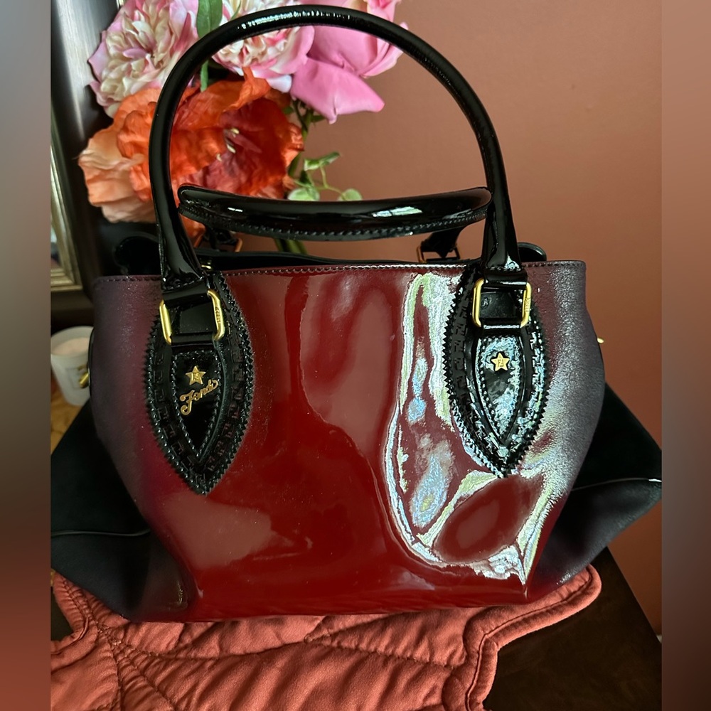 Authentic fendi patent leather bag